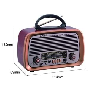 TELSAN NS-8128BT USB/SD/FM/BLUETOOTH NOSTALJİ GÜÇLÜ SİNYAL MÜZİK KUTUSU