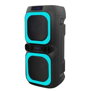 TELSAN YB-2804 SD/USB/FM DOUBLE 8*2 16inc BLUETOOTH KARAOKE KABLOSUZ MİKROFONLU KUMANDALI RGB MÜZİK KUTUSU