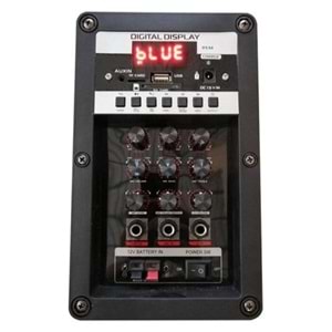 TELSAN LT-910 SD/USB/FM 10inc BLUETOOTH ÇİFT KABLOSUZ KARAOKE MİKROFONLU KUMANDALI RGB MÜZİK KUTUSU