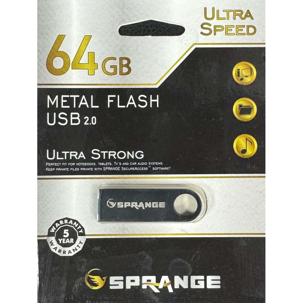 SPRANGE S-U64 64GB USB 3.1 METAL FLASH BELLEK