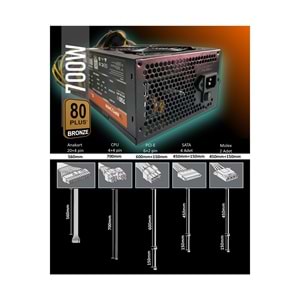 SPRANGE PS700-80P POWER SUPPLY BRONZE 700W 80 PLUS POWER SUPPLY