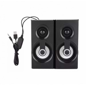 Concord C-8006 Işıklı Ahşap Desenli Usb Pc Hoparlör Subwoofer Ses Sistemi