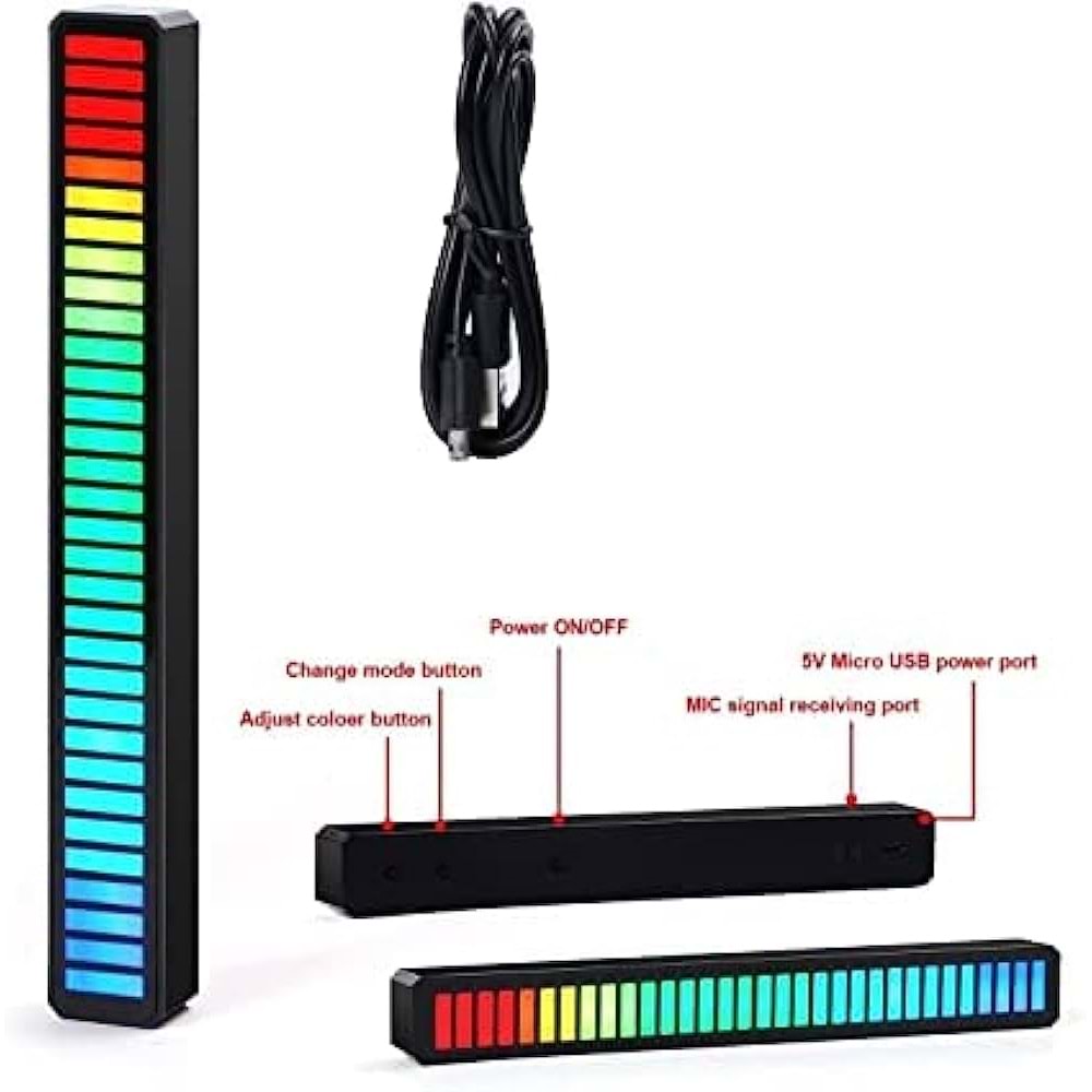 TELSAN TLS-056 RGB LED LAMBA SESE DUYARLI RGB LIGHTING USB FUNCTION