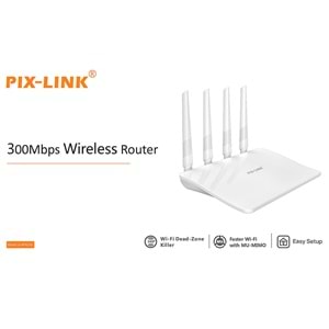 PİX-LİNK LV-WR21Q Acces Point 4 Port 300Mbps Wifi-N Repeater Pro Wifi Router Sinyal Güçlendirici
